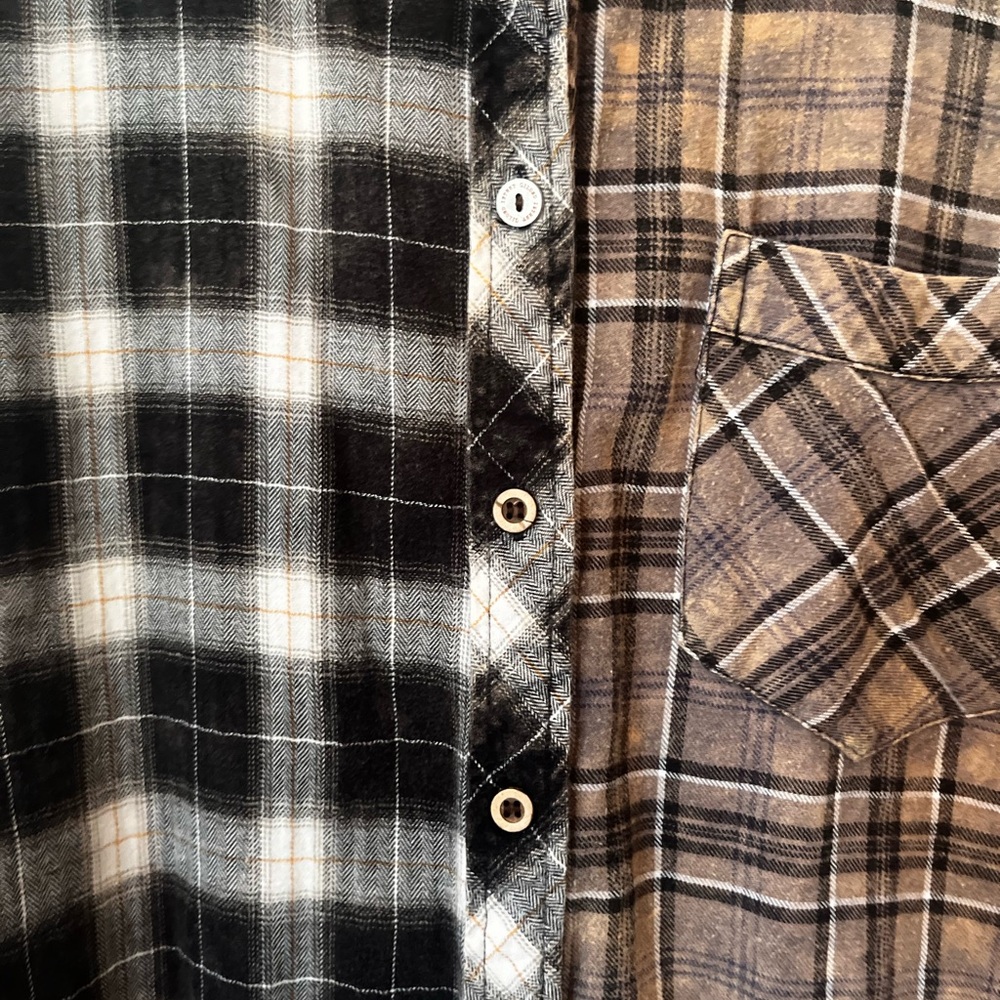 Gilded Intent Asymmetrical Patchwork Pieced Plaid… - image 6